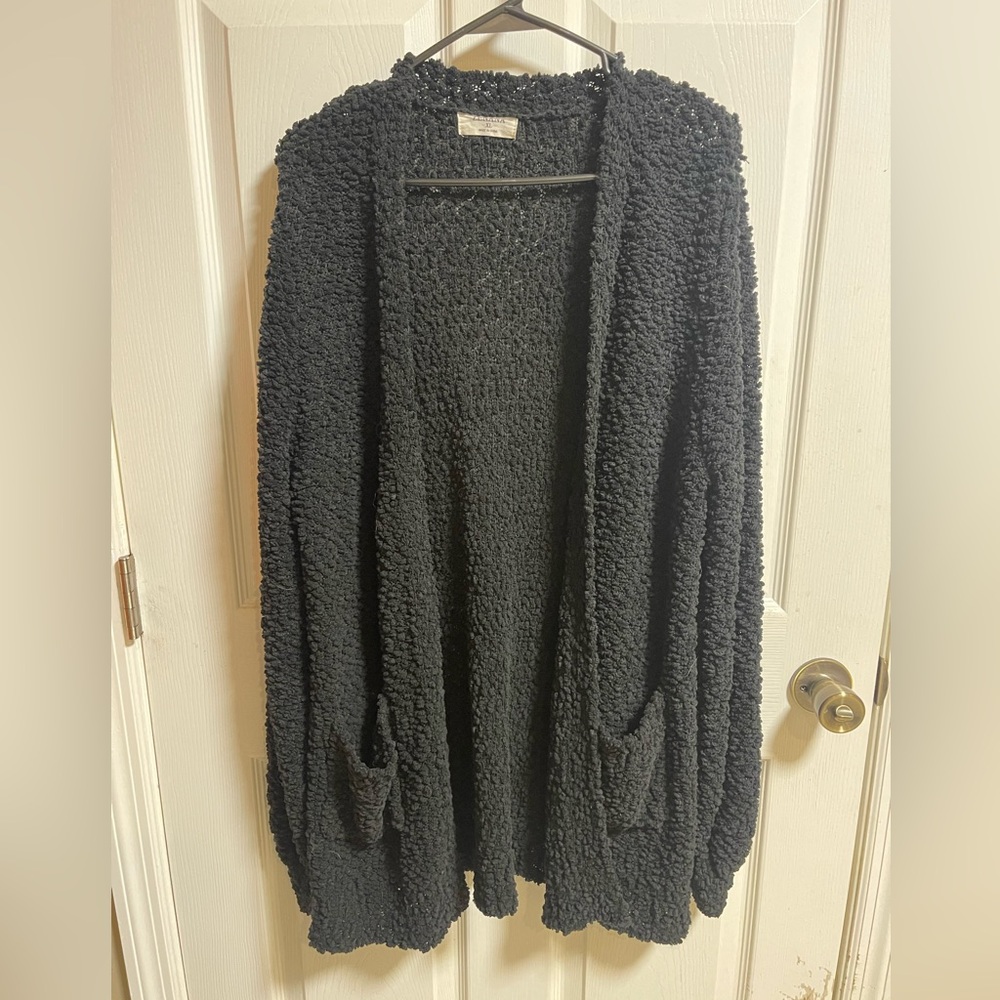 Zenana Black Sz XL popcorn cardigan